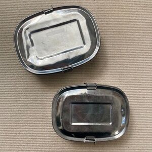 Set of 2 Onyx 2-Layer Sandwich Box Medium and Large
